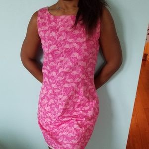 Pink Flamingo Lilly Pulitzer size 8 Shift Dress